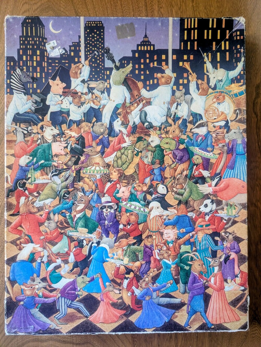 Vintage 80s Springbok Hallmark Party Animals 500 Piece Jigsaw Puzzle Complete